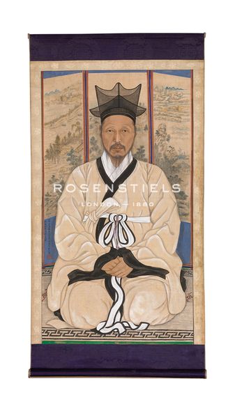 Sin Hakgwon Hand Numbered Limited Edition Print on Paper :"Portrait of a Scholar, 1924"