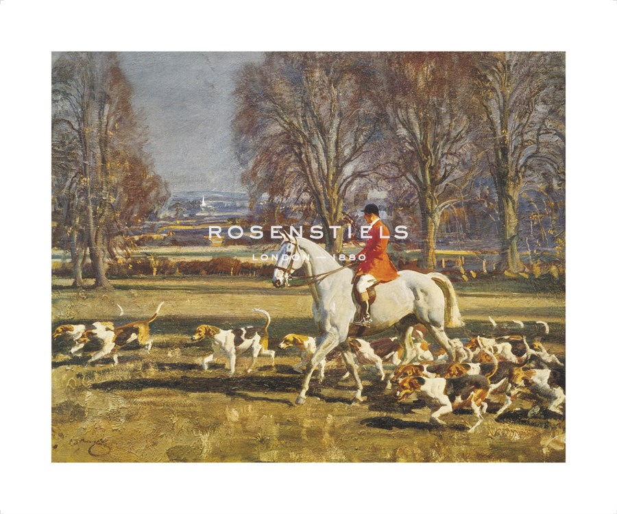 Sir Alfred Munnings Hand Numbered Limited Edition Print on Paper :"A November Morning"