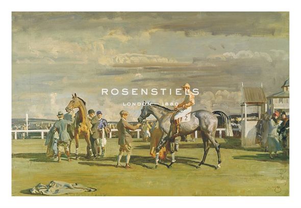 Sir Alfred Munnings Hand Numbered Limited Edition Print on Paper :"After the Race"