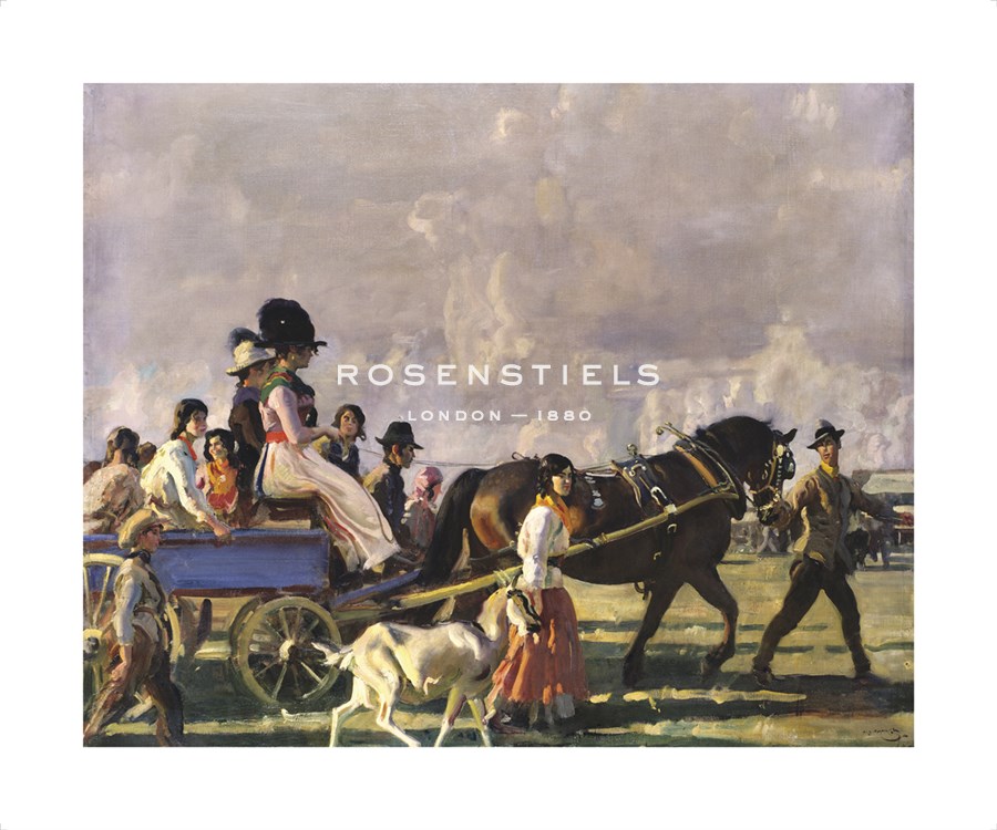 Sir Alfred Munnings Hand Numbered Limited Edition Print on Paper :"Arrival at Epsom"