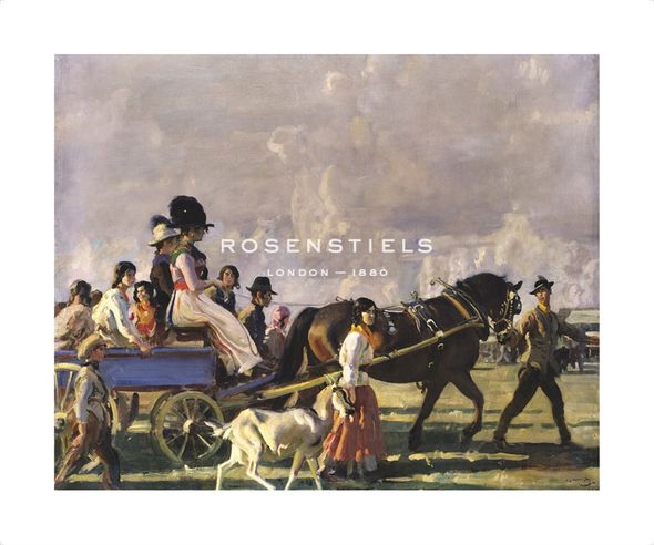 Sir Alfred Munnings Hand Numbered Limited Edition Print on Paper :"Arrival at Epsom"