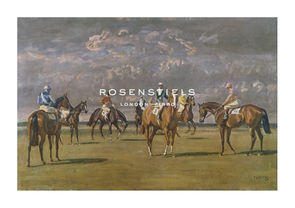 Sir Alfred Munnings Hand Numbered Limited Edition Print on Paper :"Before the Start"