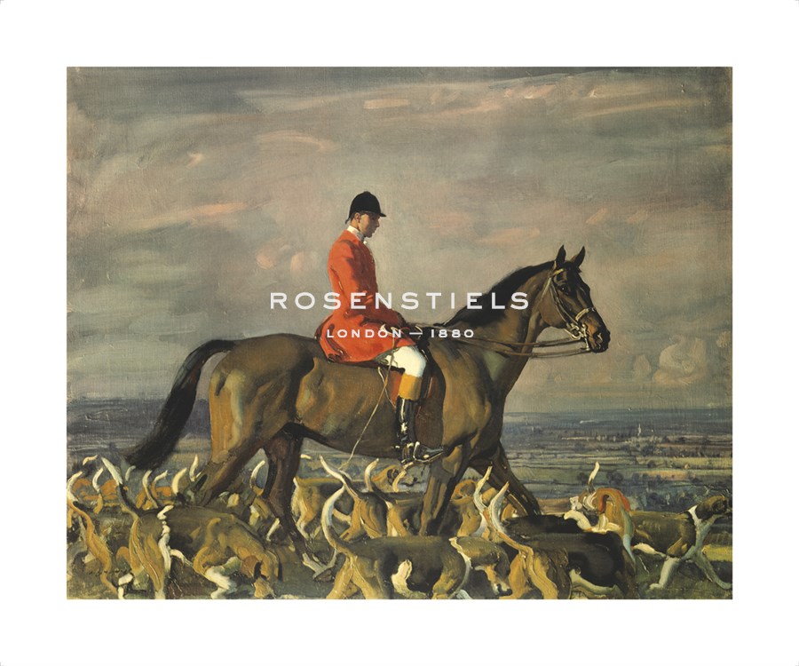 Sir Alfred Munnings Hand Numbered Limited Edition Print on Paper :"Major T. Bouch and the Belvoir Hounds"
