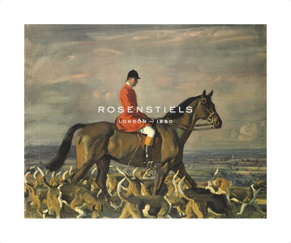 Sir Alfred Munnings Hand Numbered Limited Edition Print on Paper :"Major T. Bouch and the Belvoir Hounds"
