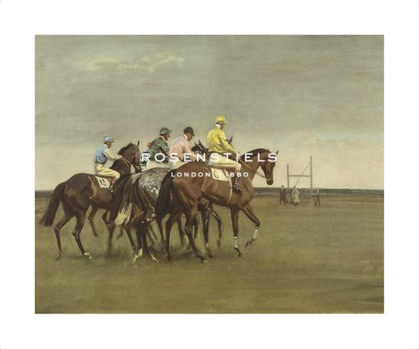 Sir Alfred Munnings Hand Numbered Limited Edition Print on Paper :"October Meeting"