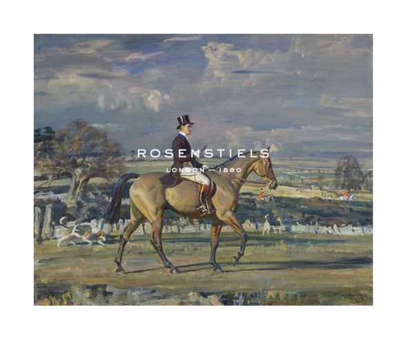 Sir Alfred Munnings Hand Numbered Limited Edition Print on Paper :"Paul Mellon on Dublin"