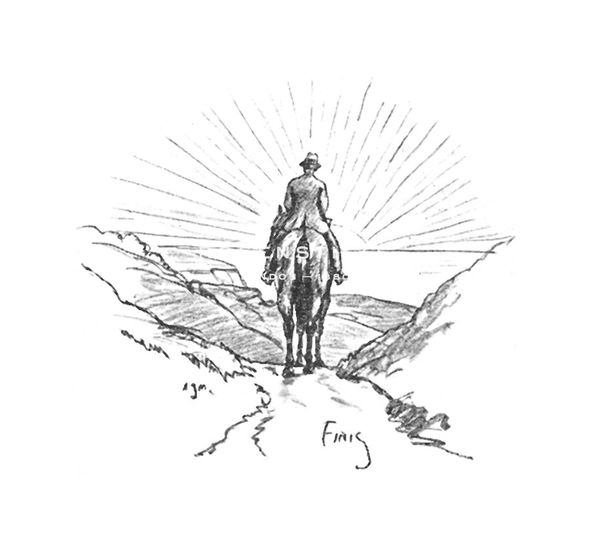 Sir Alfred Munnings Hand Numbered Limited Edition Print on Paper :"Riding Into The Sunset"