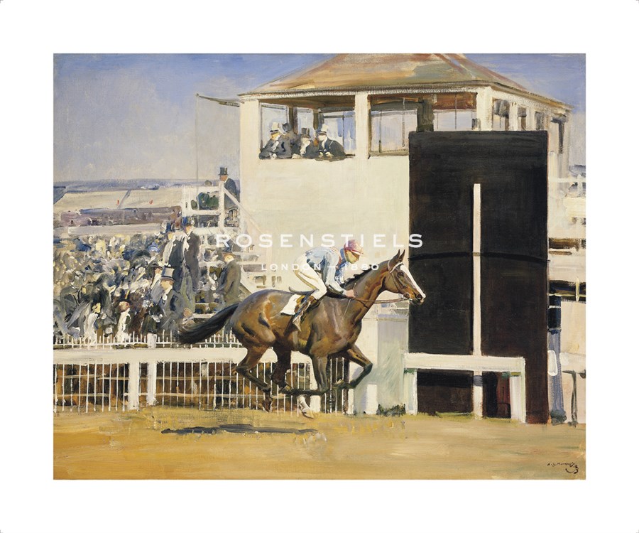 Sir Alfred Munnings Hand Numbered Limited Edition Print on Paper :"Saucy Sue Winning the Oaks (Sketch)"