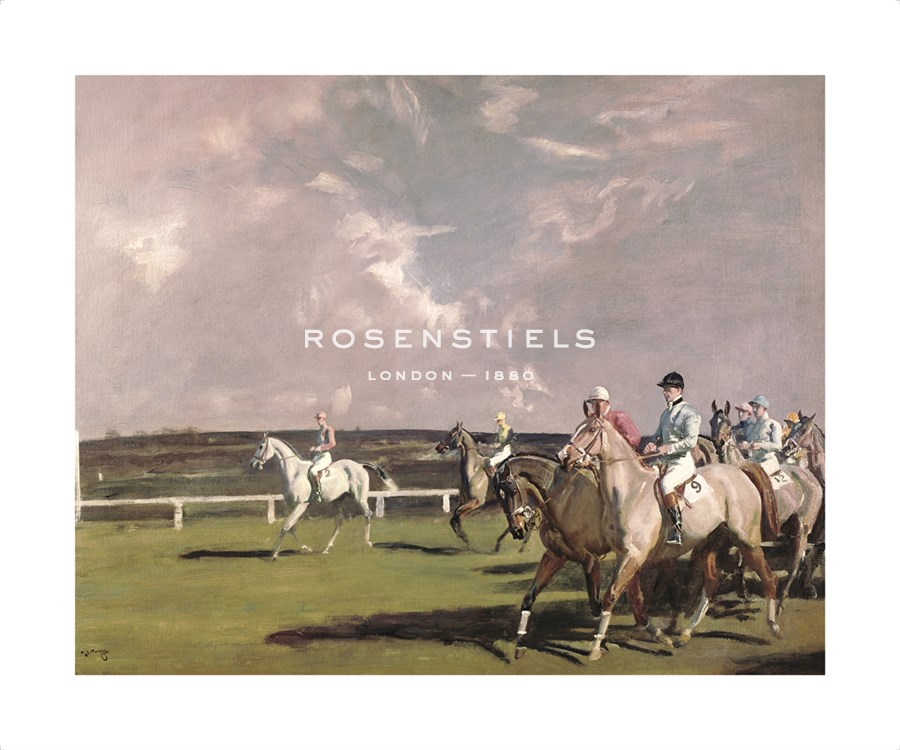 Sir Alfred Munnings Hand Numbered Limited Edition Print on Paper :"Steeplechasing"