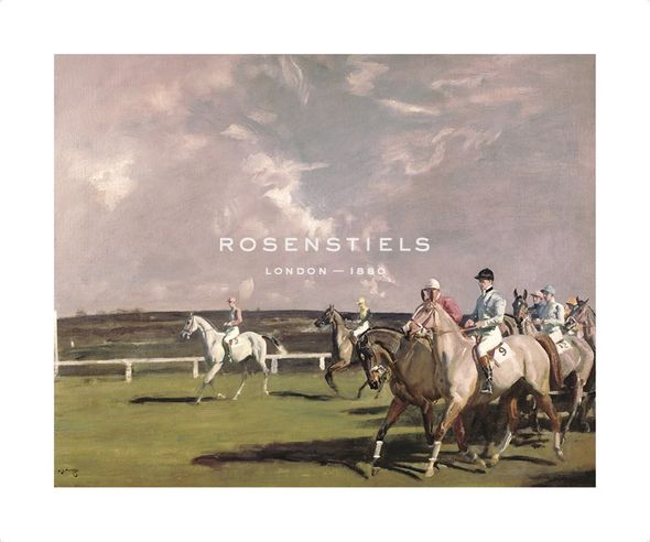Sir Alfred Munnings Hand Numbered Limited Edition Print on Paper :"Steeplechasing"