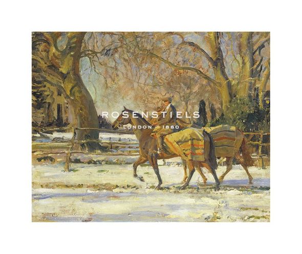 Sir Alfred Munnings Hand Numbered Limited Edition Print on Paper :"The Painter's Groom"