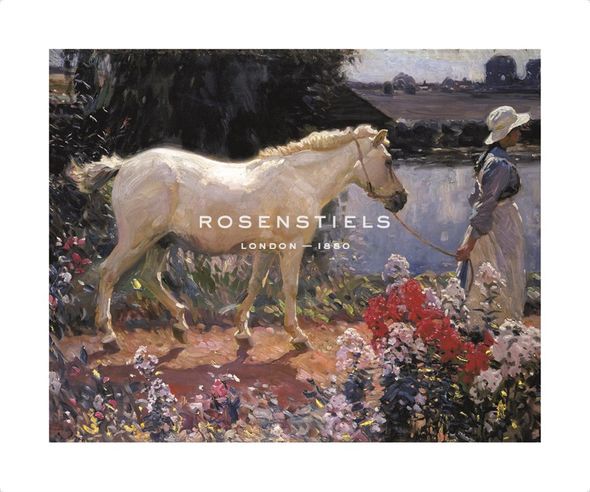 Sir Alfred Munnings Hand Numbered Limited Edition Print on Paper :"The Path to the Orchard"