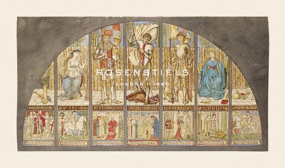 Sir Edward Burne-Jones Hand Numbered Limited Edition Print on Paper :"War of the Roses"