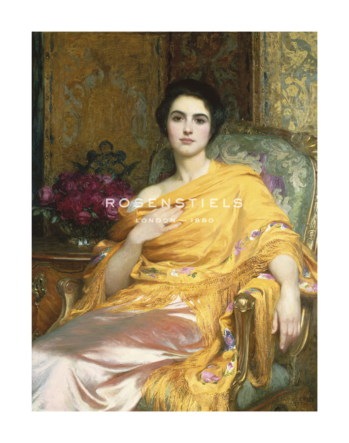 Sir Frank Dicksee Hand Numbered Limited Edition Print on Paper :"Portrait of Elsa"
