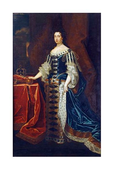 Sir Godfrey Kneller Fine Art Open Edition Gicl&eacute;e:"Portrait of Queen Mary II"