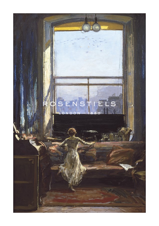 Sir John Lavery Hand Numbered Limited Edition Print on Paper :"Daylight Raid From My Studio Window"