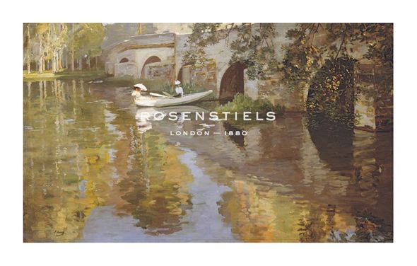 Sir John Lavery Hand Numbered Limited Edition Print on Paper :"The Bridge at Grez, 1900"