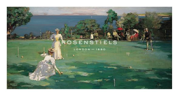 Sir John Lavery Hand Numbered Limited Edition Print on Paper :"The Croquet Party"