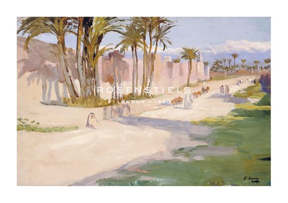 Sir John Lavery Hand Numbered Limited Edition Print on Paper :"The Walls of Marrakesh"