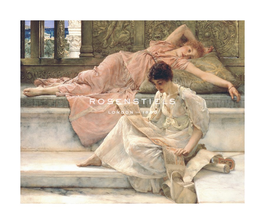 Sir Lawrence Alma-Tadema Hand Numbered Limited Edition Print on Paper :"The Favourite Poet, 1888"