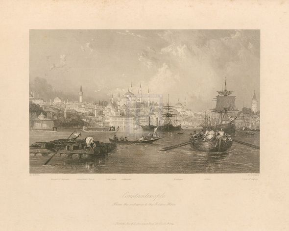 Sir Thomas Allom Hand Numbered Limited Edition Print on Paper :"Constantinople"