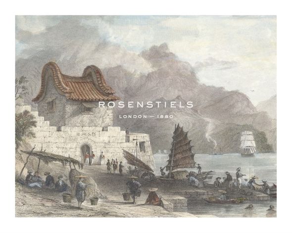 Sir Thomas Allom Hand Numbered Limited Edition Print on Paper :"Fort Victoria, Kow Loon"