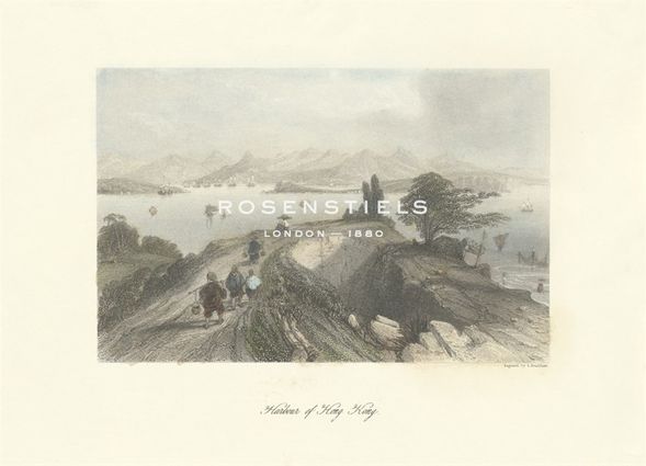 Sir Thomas Allom Hand Numbered Limited Edition Print on Paper :"Harbour of Hong Kong"