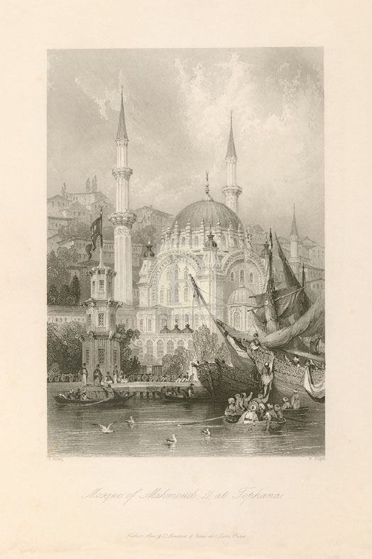 Sir Thomas Allom Hand Numbered Limited Edition Print on Paper :"Mosque of Mahmoud II, at Tophana"