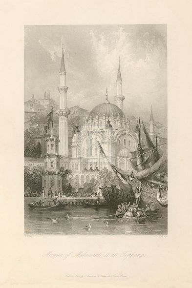 Sir Thomas Allom Hand Numbered Limited Edition Print on Paper :"Mosque of Mahmoud II, at Tophana"