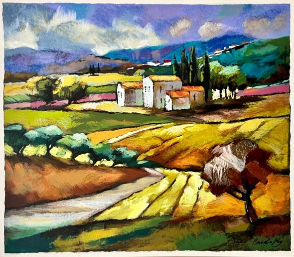 Slava Brodinsky Signed Serigraph: "Fields of Life"