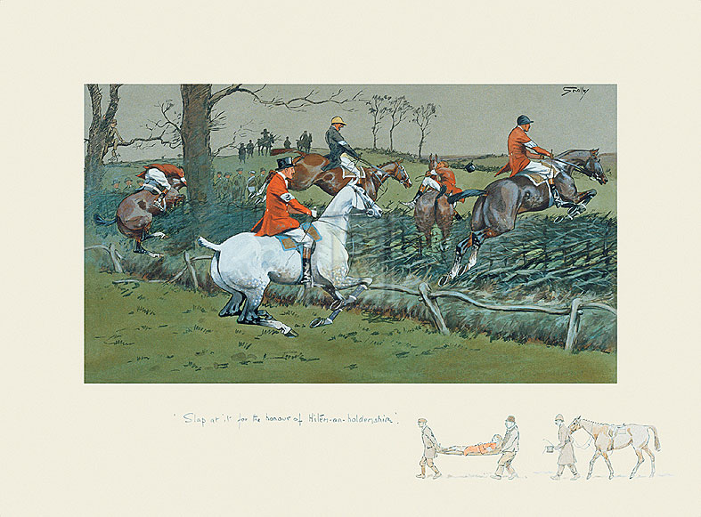 Snaffles Hand Numbered Limited Edition Print on Paper :"Slap at it for the Honour of Hitem-On-Ho"