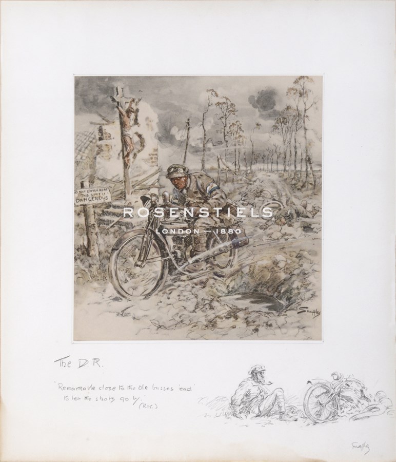 Snaffles Hand Numbered Limited Edition Print on Paper :"The Despatch Rider"