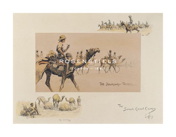 Snaffles Hand Numbered Limited Edition Print on Paper :"The Somali Camel Corps"