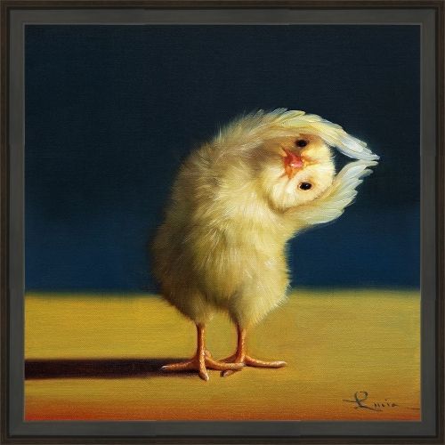 Somerset House 13.5X13.5 FLOAT FRAMED CANVAS:"YOGA CHICK-HALF MOON"