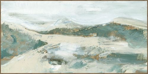 Somerset House 41.5X81.5 FLOAT FRAMED CANVAS:"SPRING SKI MOUNTAIN"