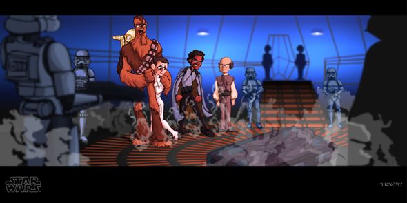 Spencer Brinkerhoff Limited Edition Star Wars Giclee on Paper:"I Know"