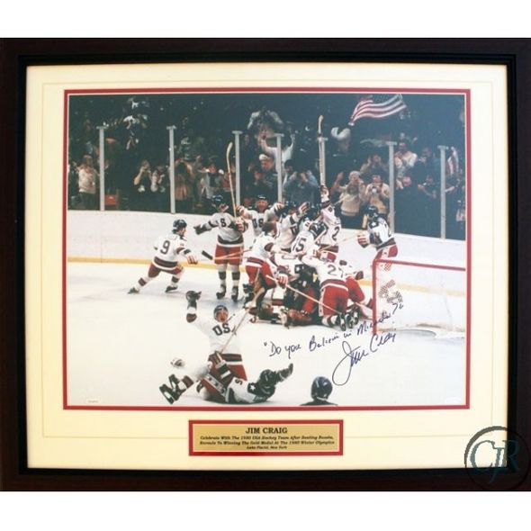 Sports Memorabilia Hand Signed Photograph:"Do You Believe in Miracles?"