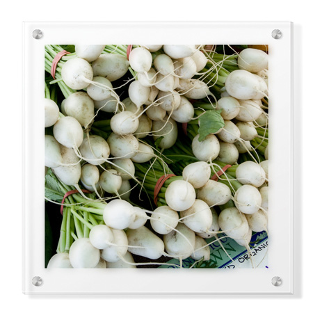 Stacy Bass Limited Edition Ready to Hang Giclee on Clear Acrylic: "Radishes"