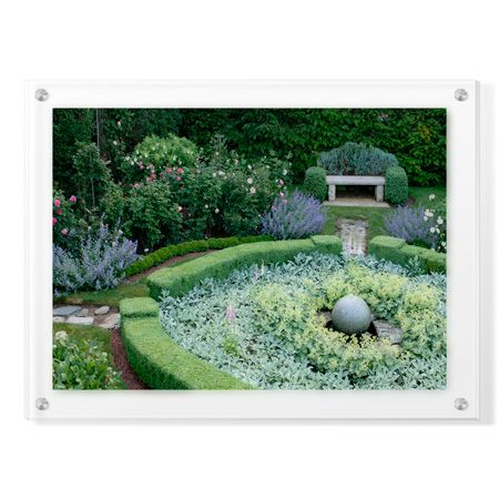 Stacy Bass Limited Edition Ready to Hang Giclee on Clear Acrylic: "Rose Ladder Bench"