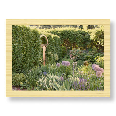 Stacy Bass Limited Edition Ready to Hang Giclee on Sustainable Bamboo: "Garden Light"