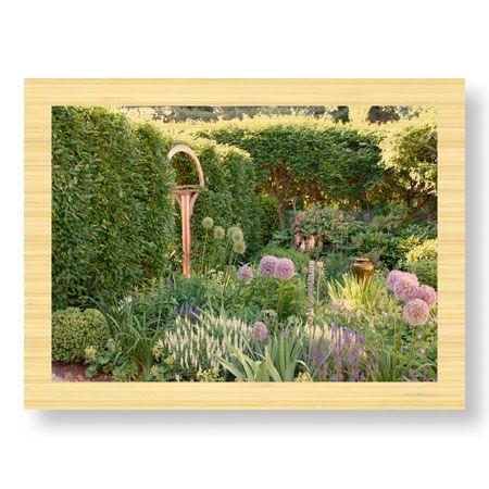 Stacy Bass Limited Edition Ready to Hang Giclee on Sustainable Bamboo: "Garden Light"