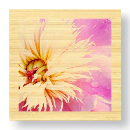 Stacy Bass Limited Edition Ready to Hang Giclee on Sustainable Bamboo: "Peony Abstract"
