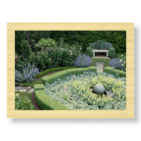 Stacy Bass Limited Edition Ready to Hang Giclee on Sustainable Bamboo: "Rose Ladder Bench"