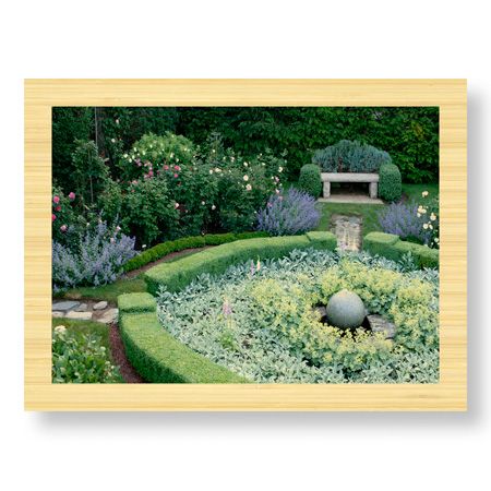 Stacy Bass Limited Edition Ready to Hang Giclee on Sustainable Bamboo: "Rose Ladder Bench"