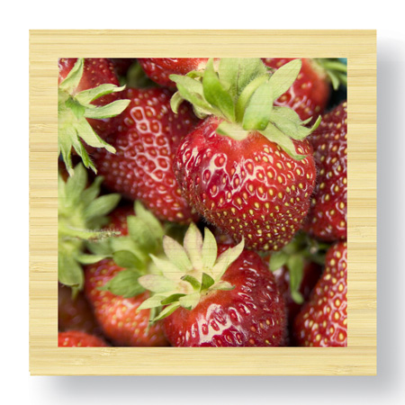Stacy Bass Limited Edition Ready to Hang Giclee on Sustainable Bamboo: "Strawberries"
