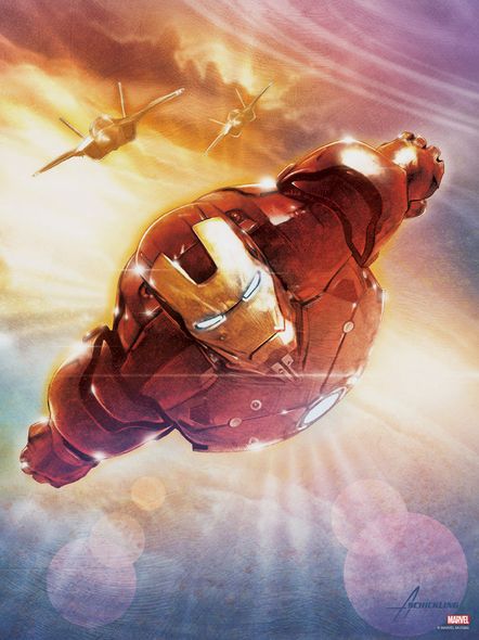 Adam Schickling Marvel Studio  Limited Edition Canvas Giclee:"Direct Flight - Iron Man"