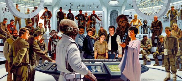 Star Wars Studio Art Giclee Print (Sm Canvas): "Plan of Attack"