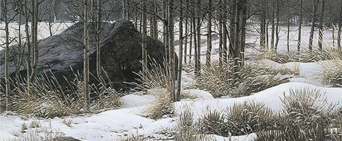 Stephan Lyman Limited Edition Artist Proof Print:"Winter Shadows"