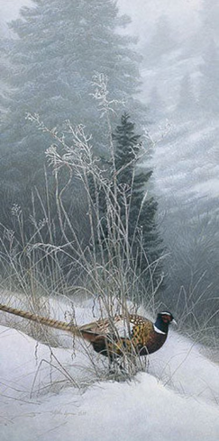 Stephan Lyman Limited Edition Artist Proof Print:"Color in the Snow"