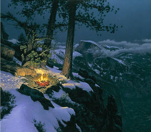 Stephan Lyman Limited Edition Artist Proof Print:"Warmed by the View - Paper"